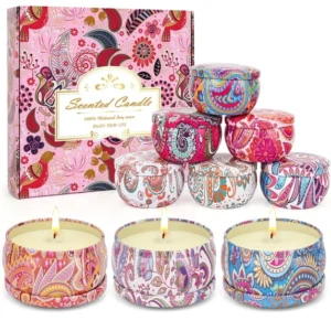 Aottom Scented Candles Gifts Set for Women 160 Hours Burn Time Soy Wax Candles 9-Pack